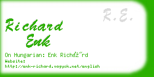 richard enk business card